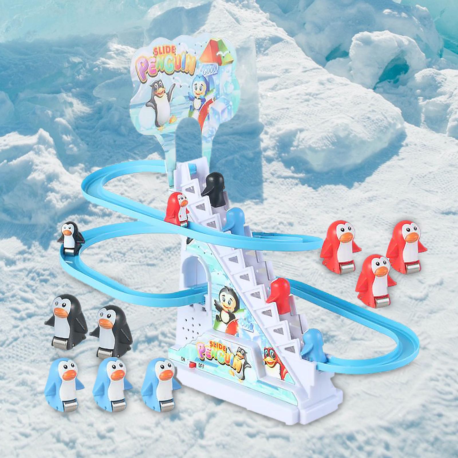Perfeclan Chasing Race Track Game Penguin Set Durable for Christmas Boys