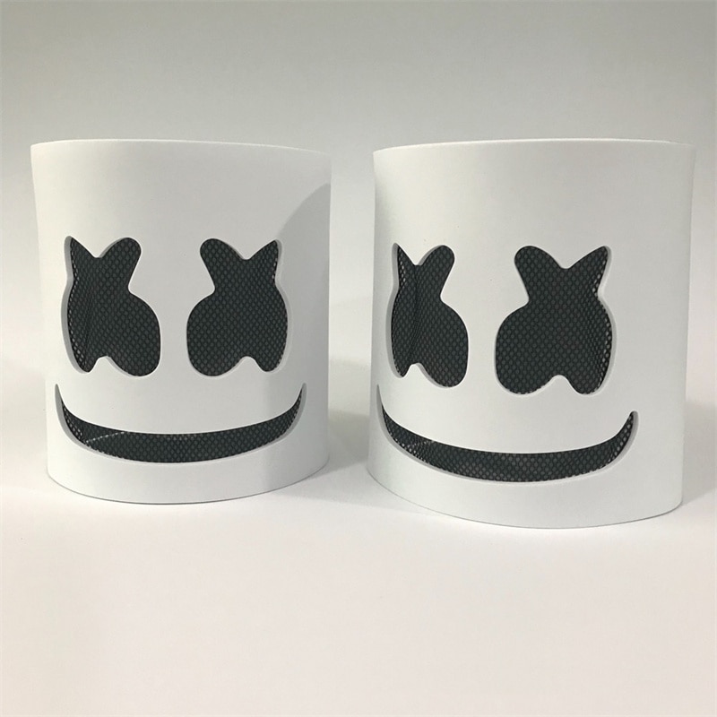 Cosplay Halloween Marshmallow DJ Mũ marshmello âm tiết điện prom trọn bộ
