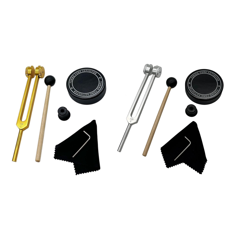 【Latest model】128Hz Tuning Fork Instrument with Activator,Aluminum Alloy Resonance Weighted Tuning Fork for Healing Sound ราคา 536 บาท*ส่งฟรี