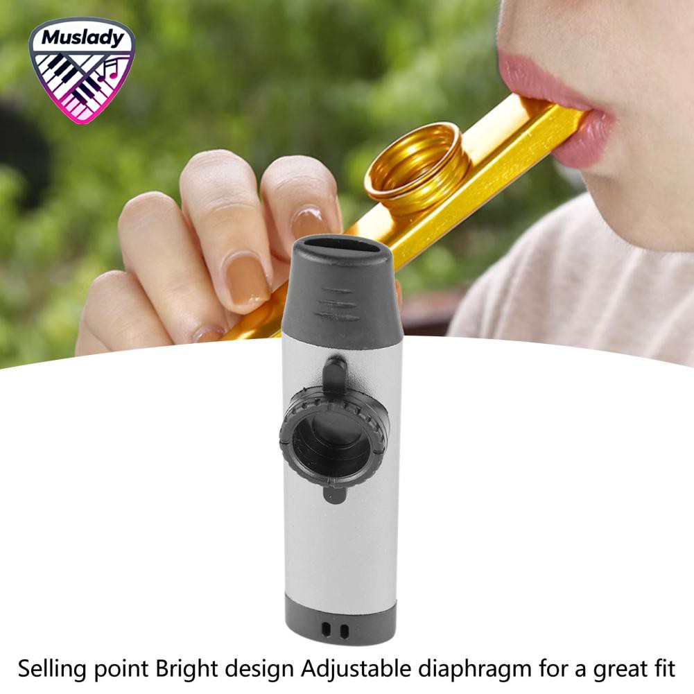 Muslady Kazoo Musical Instrument Lightweight Exquisite Aluminium and ABS Kazoo for Accompaniment Giá 118,000 Đồng*Miễn phí vận chuyển