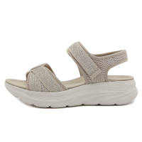 SIKETU Brand Wedge Sandals Women Double Band Crossover Straps Shoes Adjustable Velcro Cloth Cover Light Platform Walking Soft 42
