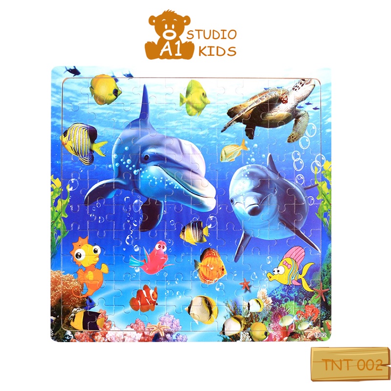 Tranh ghép hình cho bé bằng gỗ 100 mảnh kích thước 30x30cm đủ mẫu hoạt hình - đồ chơi xếp hình, trí tuệ