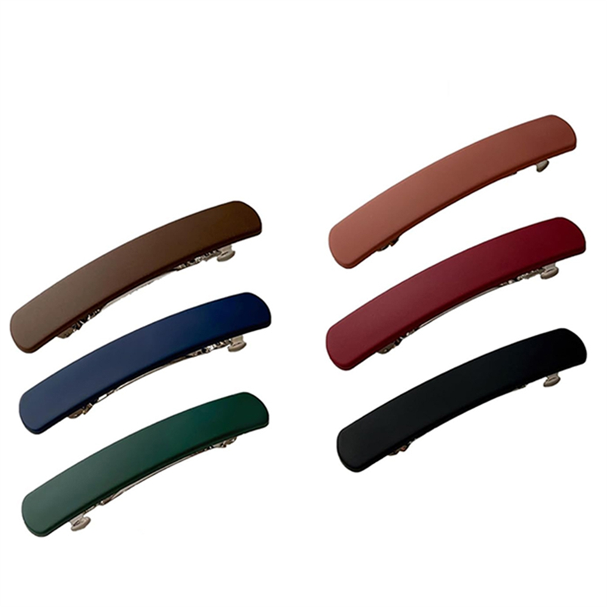 6PCS Hair Clips Spring Clip Fashion Hair Clip Metal Snap Barrettes Women Girls Hair Accessories