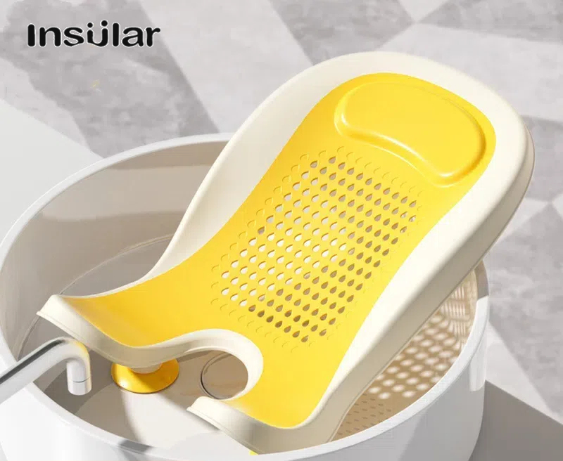 Insular bồn tắm em bé, mông dụng cụ rửa, em bé tắm đứng, sơ sinh tắm hỗ trợ, trẻ em đặc biệt Đỏ bừng PP lưu vực