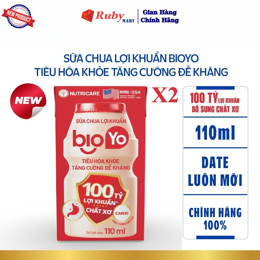 Combo 2 Thùng Sữa công thức Nutricare Bioyo 100 tỷ Lợi khuẩn Postbiotic tiêu hóa khỏe ngừa táo bón tăng khả năng hấp thu