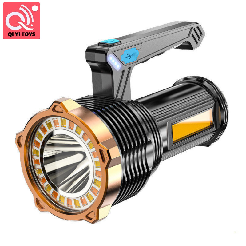 USB đa chức năng đèn pin sạc, 10W 90000 lumens ngoài trời không thấm nước chiếu sáng công suất cao, nhiệt độ màu sắc điều chỉnh được, Đèn Pin Led mạnh