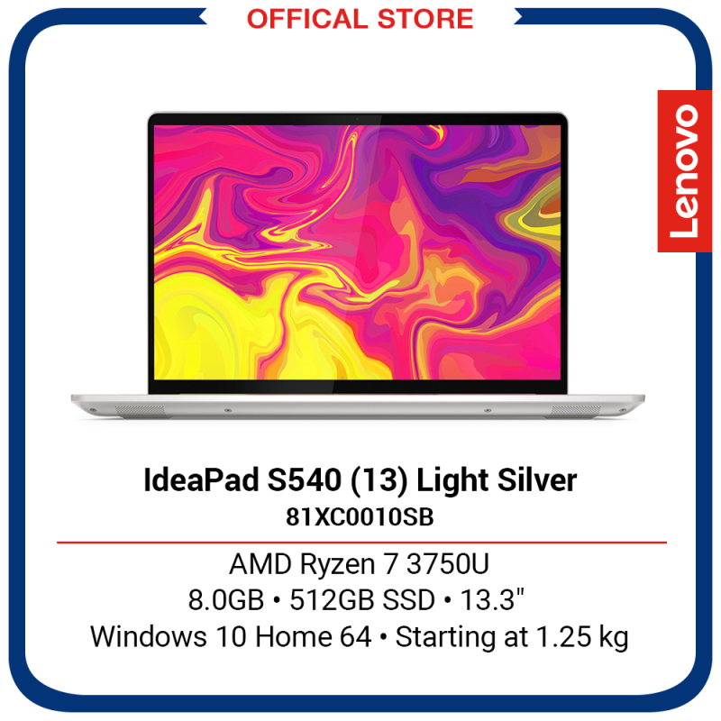 Lenovo IdeaPad S540 (13) | AMD Ryzen 7 3750U | 8GB | 512GB SSD | 13.1 | Light Silver | 2Y Premium Care warranty