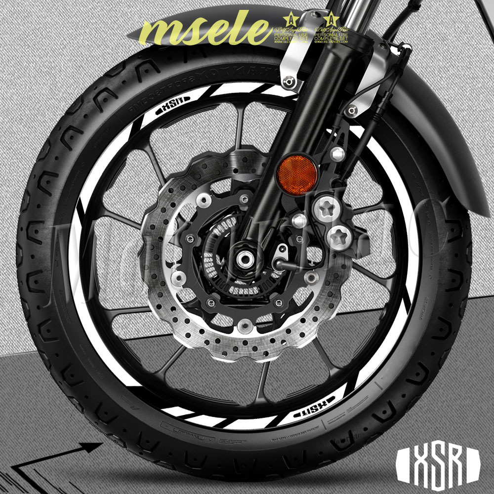 [Msele] bánh xe máy nhãn dán vành phản quang đề can phụ kiện băng sọc chống nước cho Yamaha xsr 125 155 700 xsr900 XSR700