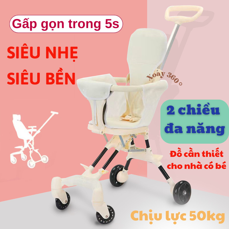 Xe Đẩy Cho Bé SG.DECOR Gọn Nhẹ Xoay 2 Chiều Đa Năng Gấp Gọn Nhanh Chóng Mang Đi Du Lịch Khung Chắc Chắn Chịu Tải Nặng