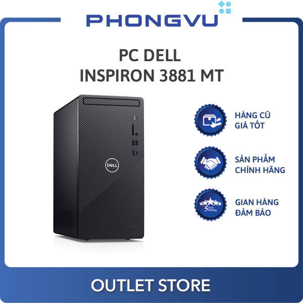 PC Dell Inspiron 3881 MT (i5 10400/ 4GB/ 1TB HDD/ WL+BT/ KB+M/Win 10) (42IN380002) - PC cũ