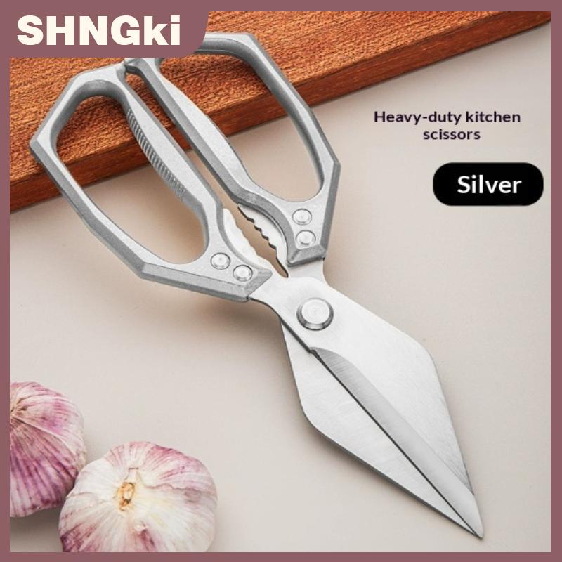 SHNGki Kéo nhà bếp Nhật Bản ban đầu đa năng nhiệm vụ nặng nề thép không gỉ sắc nét dày đầu lớn