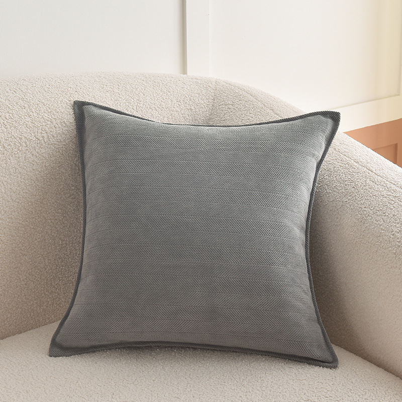 Hot Sale! 30x50cm/40x40cm/45x45cm/50x50cm Solid Chenile Throw Pillowcase Thick Cream Sofa Chair Cushion Cover Decorative Throw Pillow Case for Car Seat Chair Bed Couch Room Decor