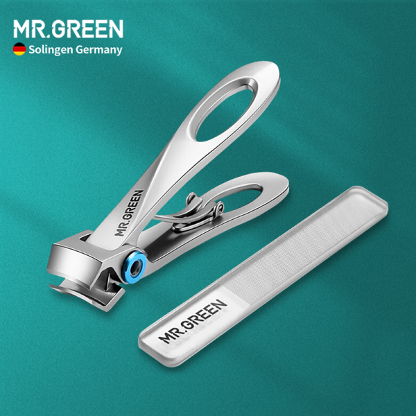 Germany MR.GREEN Nail Clippers Stainless Steel Sharp Wide Jaw Opening Manicure tool Thick Hard Nail Cutter