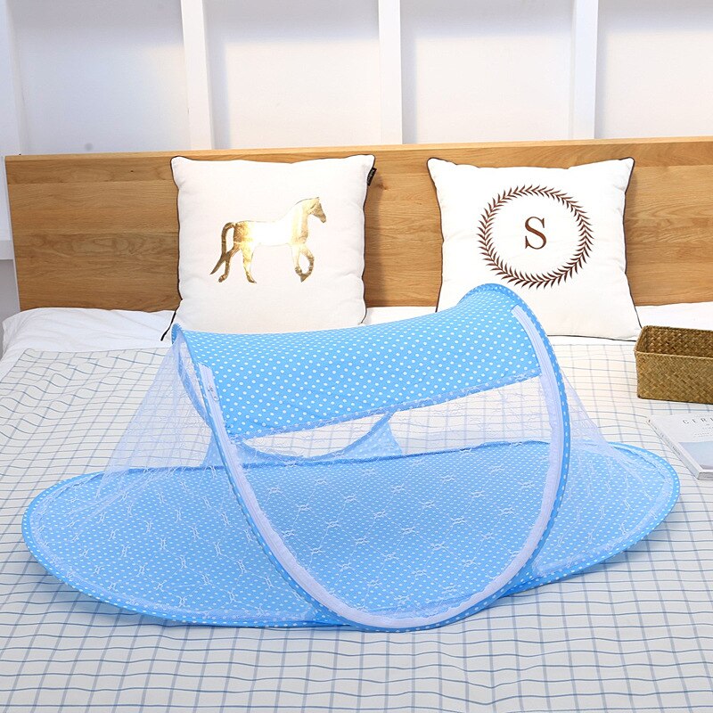 Giường gấp cho bé sơ sinh Ding màn cũi gấp lưới chống muỗi nệm giường cho 0