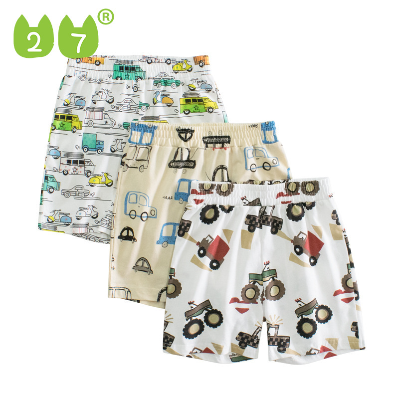 27kidsกางเกงขาสั้นเด็ก กางเกงเด็กการ์ตูนรถยนต์ชายฤดูร้อนระบายอากาศในบ้านแบบบาง ราคา 219 บาท*ส่งฟรี