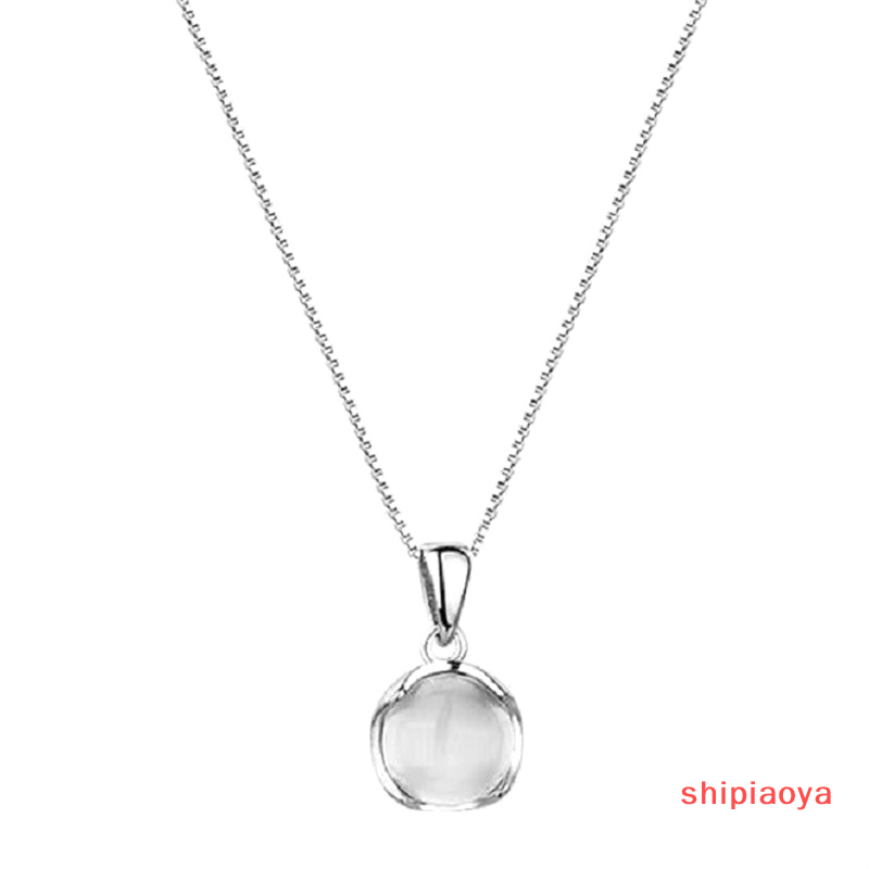 shipiaoya Trung Quốc Phong Cách Trắng Chalcedony Vòng Mặt Dây Chuyền Vòng Cổ Cổ Điển Thời Trang Hợp Kim Xương Đòn Chuỗi Cho Phụ Nữ Đồ Trang Sức Bên Quà Tặng