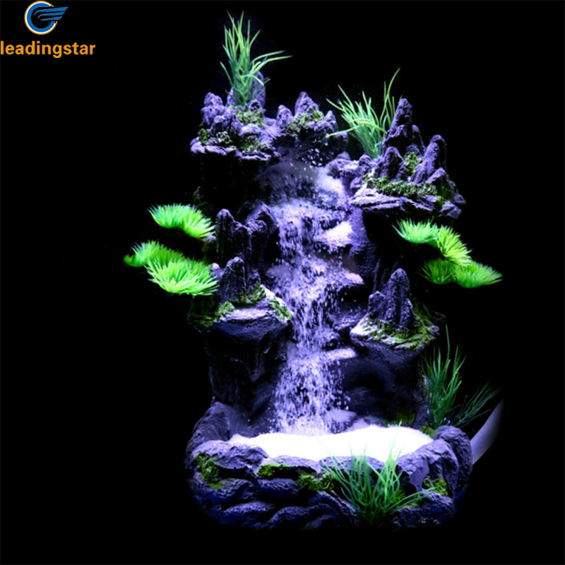 Aquarium Resin Rockery Landscape Decor, Fish Tank Waterfall Rockery Simulated Aquatic Plant Ornament Fish Tank Resin Decoration Accessory ราคา 829 บาท*ส่งฟรี