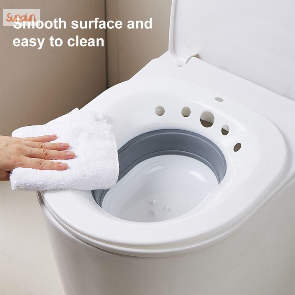 SUNDUN Gấp lại Chậu tắm ngồi Vệ sinh hậu môn Di động Bồn tắm ngâm đáy chậu Bền bỉ Công thái học Máy tưới hông Người già