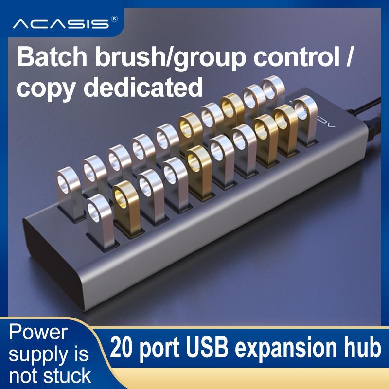 Acasis usb2.0 hub 20-port hub with power extension HUB mobile phone charging plus data transmission