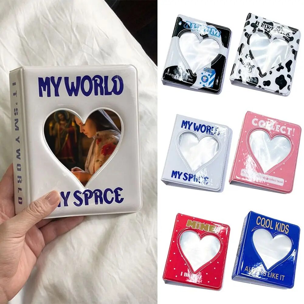 64 Pockets Mini Photo Album Heart Transparent Photocard Holder Mini Photo Album Storage Collect Book Name Card Album From Photo