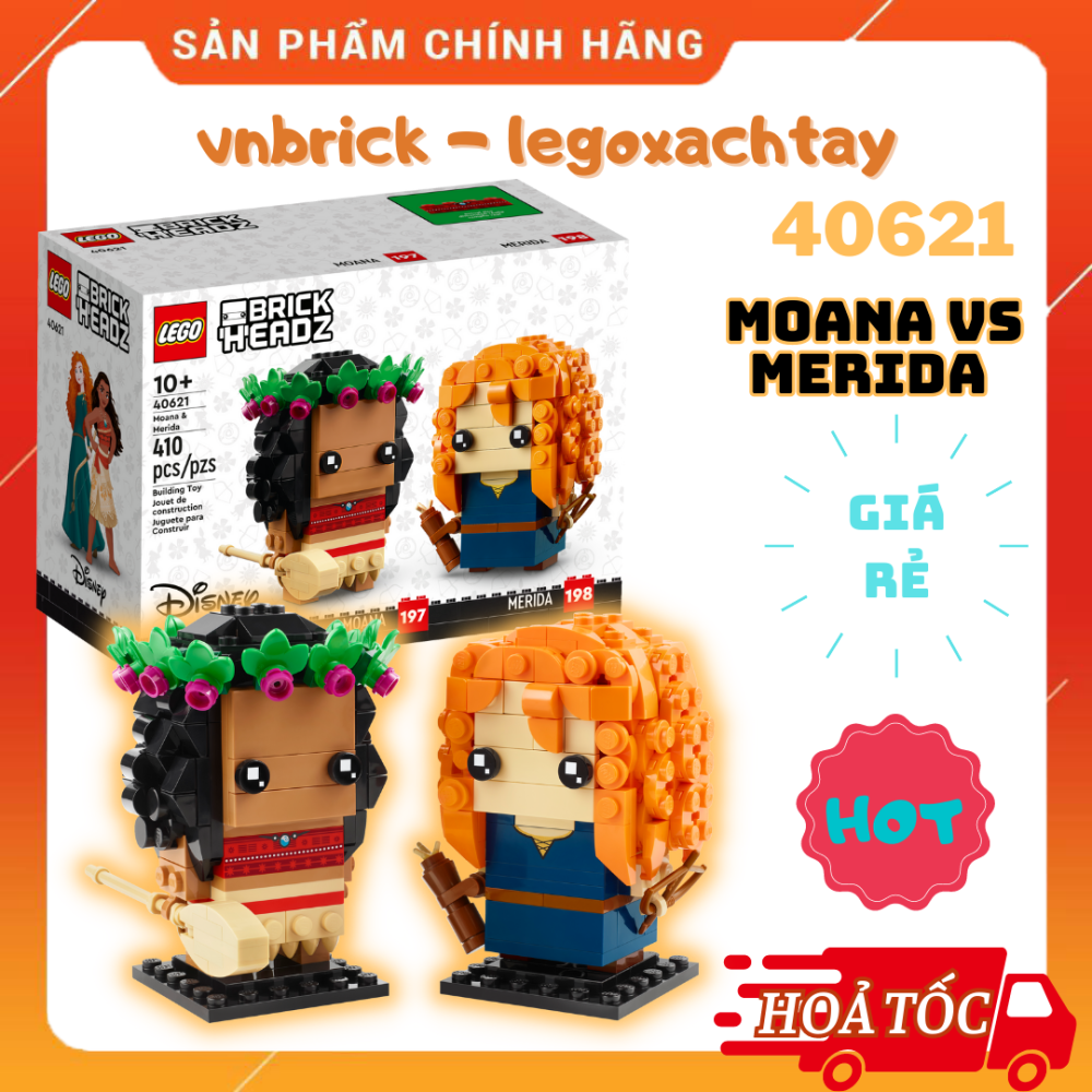 [100% chính hãng]  LEGO BrickHeadz 40621 Moana Và Merida