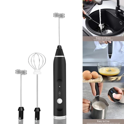 Electric Milk Frother Automatic Handheld Foam Maker Egg Beater Milk Frother Portable Coffee Whisk Tool