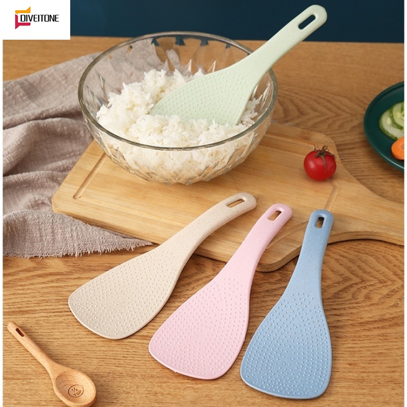 ทัพพีตักข้าว ข้าวไม่ติดทัพพี ฟางข้าวสาลี ทัพพีตักข้าวดีไซน์ สวยงาม วัสดุปลอดภัย ราคา 6 บาท*ส่งฟรี