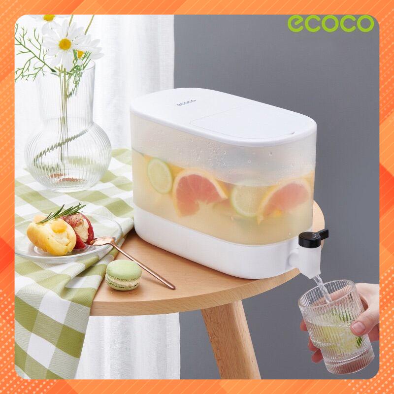 Bình nước tủ lạnh ECOCO 4L có vòi chịu nhiệt cao thời thượng