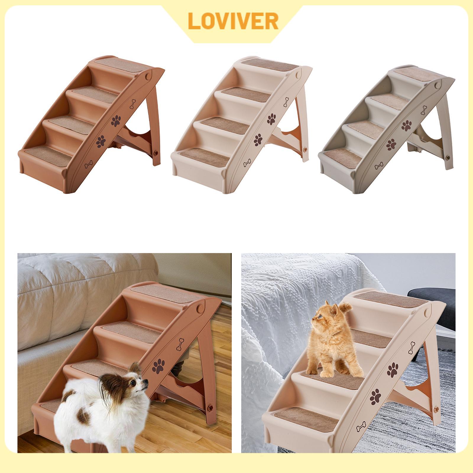 Foldable Dog Stairs Steps Ladder Pet Non Slip Climbing Platform Puppy Cat Ramp for Bed Play Small Large Medium Dog Couch Car ราคา 3,741 บาท*ส่งฟรี