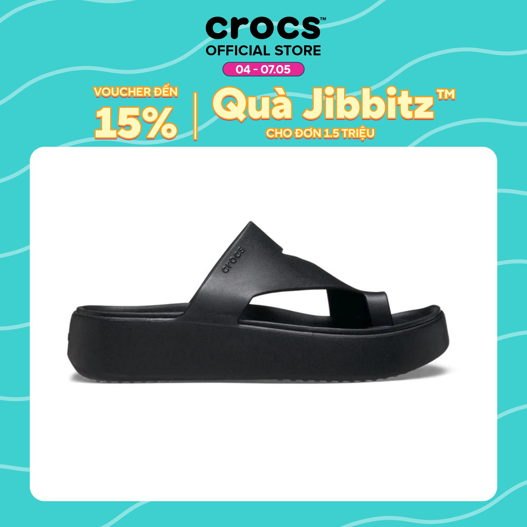 Dép xỏ ngón Nữ Crocs Getaway Platform Toe Loop - Black - 210834-001