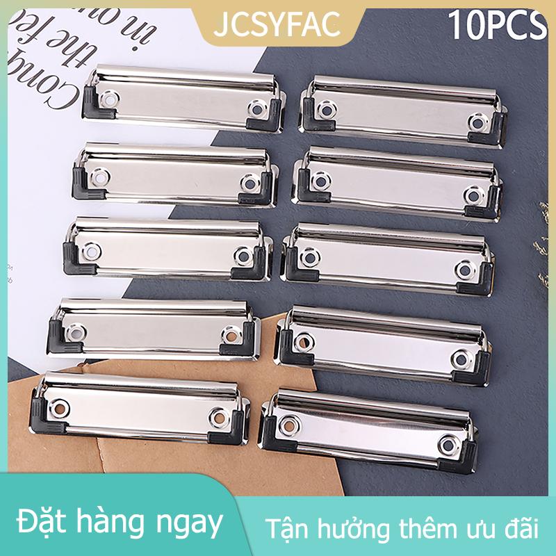 JCSYFAC 10pcs clipboard Clips mountable kim loại Clip mùa xuân-nạp tập tin thư mục kẹp văn phòng hardboard Clips văn phòng phẩm cho các trường học