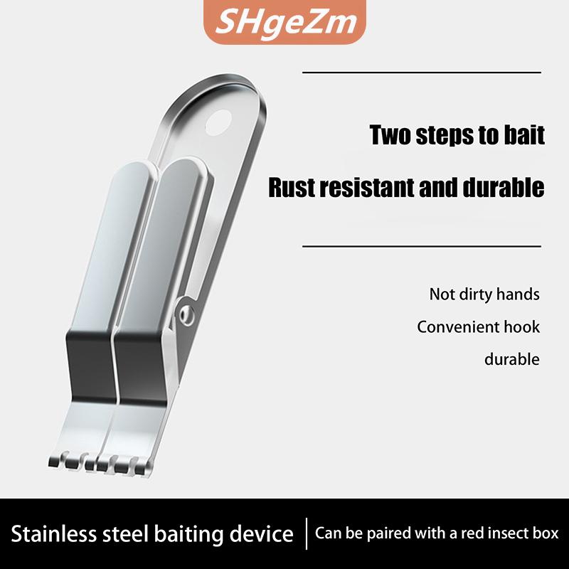 [COD] SHgeZm Thép không gỉ thu hút bắt công cụ đa chức năng Giun đất baiting cá Giun đất sống giòi cho biển hồ sông câu cá