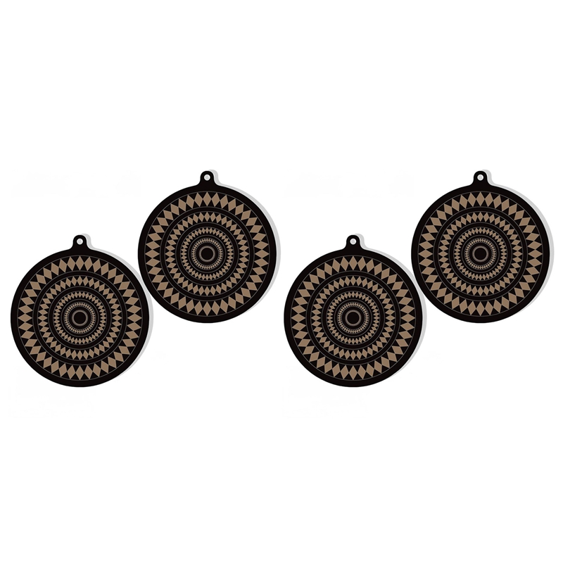 4 PCS Thermochromic Silicone Induction Cooktop Protector Mat - Non-Slip Induction Cooktop Mat for In