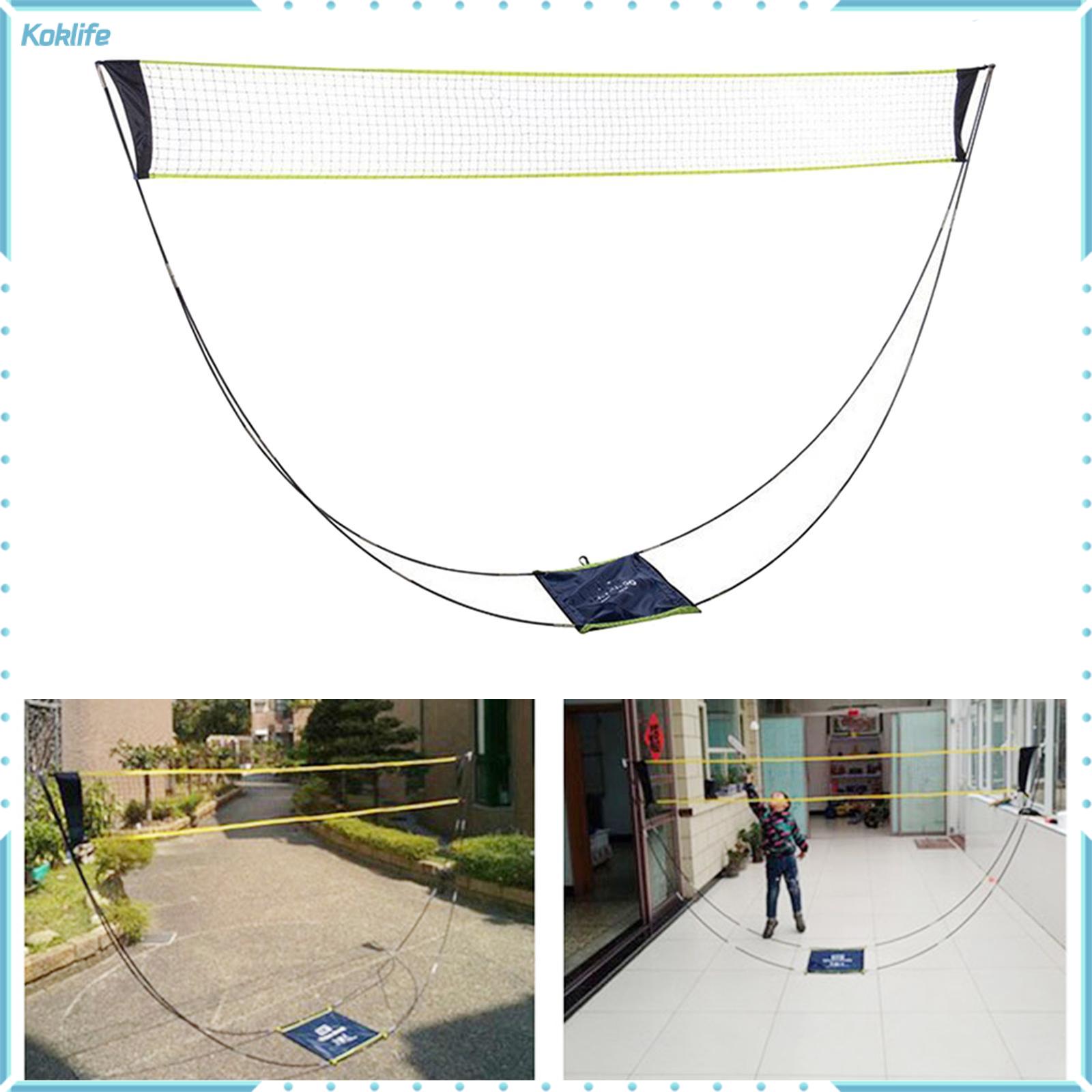 Koklife Bộ Lưới Cầu Lông di động 10x5 ft gấp cho trẻ em sân bóng chuyền sân sau