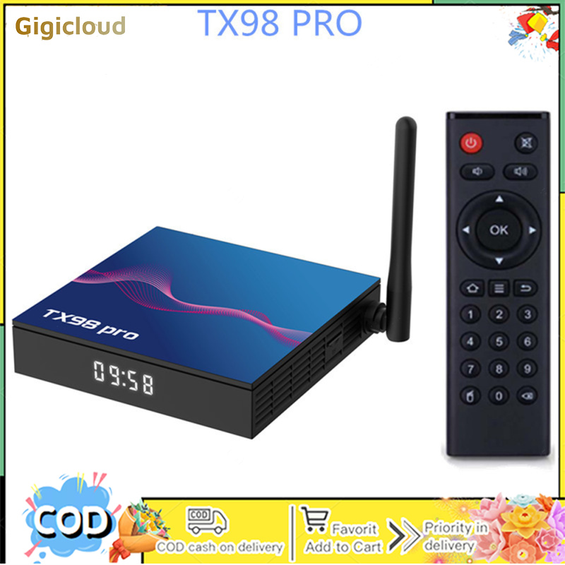 TX98 Pro Set-Top Box 12.0 HD Dual-Frequency WIFI6+BT5 TV Player With High Speed CPU Smart Media Player Set Top Box For Home ราคา 1,046 บาท*ส่งฟรี