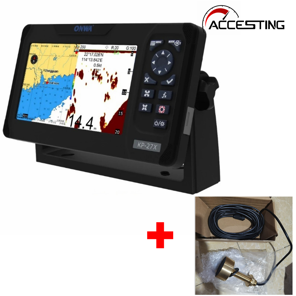 ONWA KP-27X 7-inch IP66 Marine GPS Chart Plotter 4-IN-1 with Echo Sounder with AIS Built-in Fish Finder ราคา 35,905 บาท*ส่งฟรี