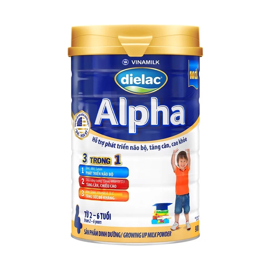 Date T11 24 Sữa bột Dielac Alpha 4 - lon 900g cho trẻ từ 2- 6 tuổi