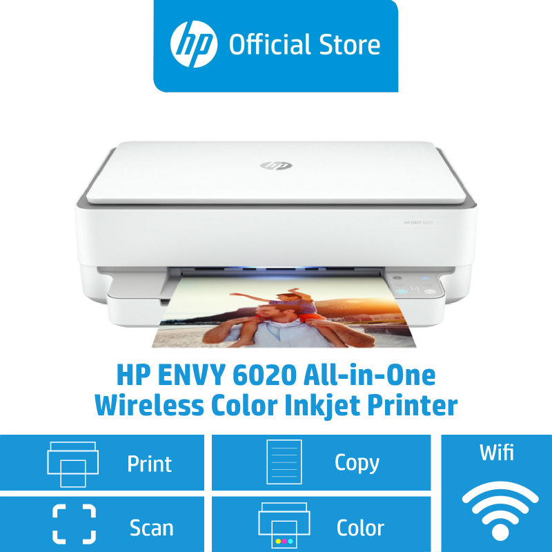 HP ENVY 6020 All-in-One Wireless Color Inkjet Printer / Print, Scan & Copy (Free 20 SGD Dairy Farm Voucher) Singapore