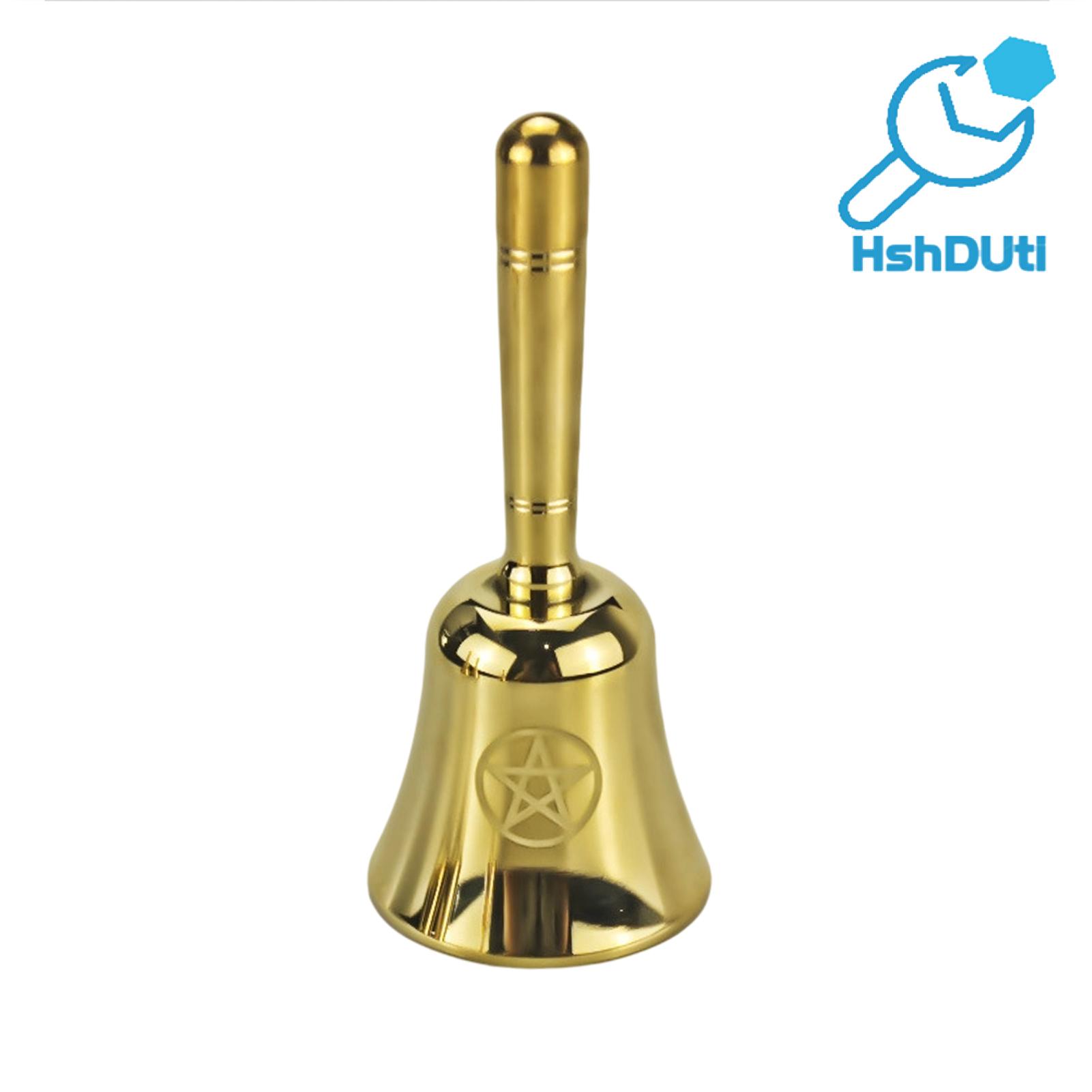 Fosdpa1 Meditation Hand Bell Rust-proof Hand Bell Triple Moon Pentacle Brass Hand Bell for Meditation Tarot Reading Wedding Animal Training Restaurant Service – Spiritual Altar Musical Call Bell for Asia ราคา 341 บาท*ส่งฟรี