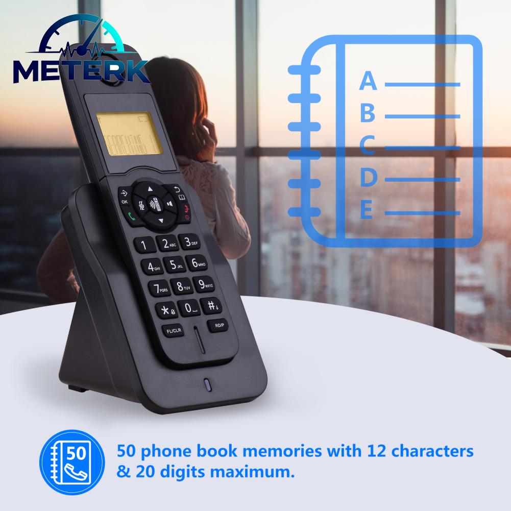 Meterk HUIOP Home Phone Expandable Phone Telephone with LCD Display Caller ID 50 Phone Book Memories Hands-Free Calls Conference Call 16 Languages Support 5 Handsets Connection for Office Business Home Giá 631,000 Đồng*Miễn phí vận chuyển