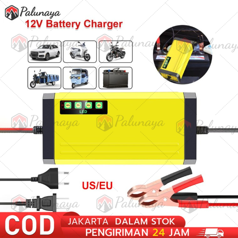 Portable Battery Charger 12V/2A for Motorcycle Car 220V 50Hz Casan Aki 12 Volt 24 Volt Cas Casan Aki Motorcycle Car 12V 2A 12V/12A Portable Automatic Charger Accu Carger Portable Motorcycle Car Battery Charger/12V Automatic Motorbike Battery Charger/Car M Harga 19,640 rupiah*Gratis Ongkir