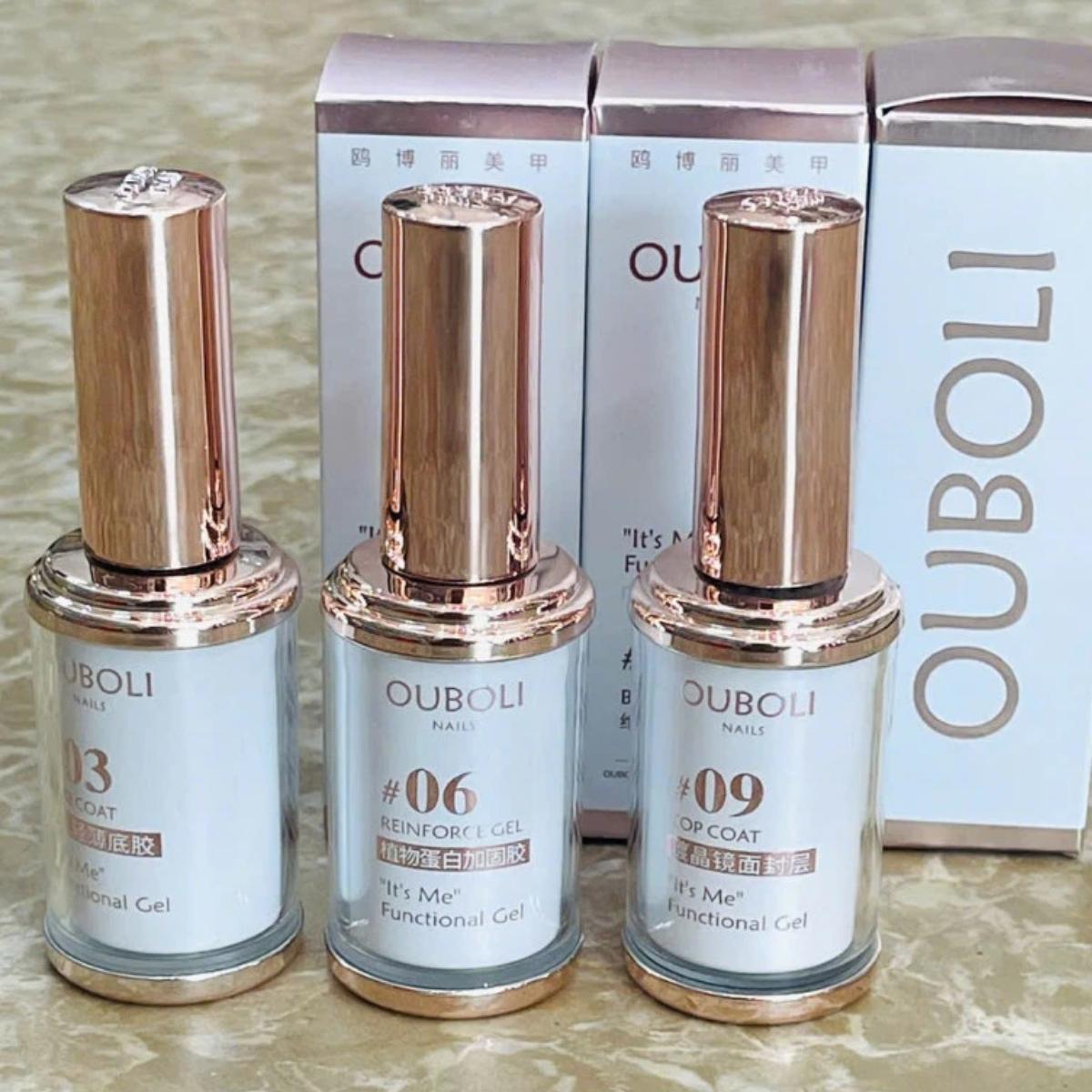 Base Top Cứng Móng OUBOLI Vàng Cao Cấp Làm Nail Không Nóng Độ Bám Cao, Móng Chắc, Giảm bonɡ Bật Bền Bỉ