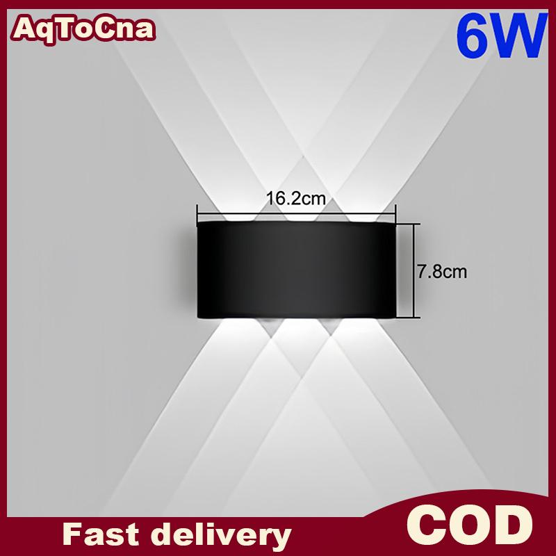 AqToCna 4W 6W 8W 10W LED Tường Ánh Sáng Ngoài Trời Không Thấm Nước Đèn Sân Vườn Nội Thất Tường Ánh Sáng Cho Phòng Ngủ Phòng Khách Hiên Chiếu Sáng