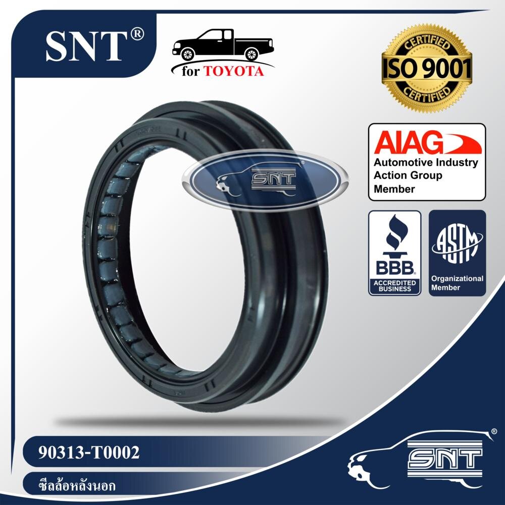 SNT ซีลล้อหลังนอก, Oil Seal - TOYOTA ( โตโยต้า ) รุ่น HILUX VIGO CHAMP (วีโก้แชมป์), SMART ปี 2008-2012, REVO (รีโว่) 2WD 4WD P/N 90313-T0002, XG0798E ราคา 99 บาท*ส่งฟรี