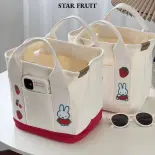 STAR FRUIT Thỏ thêu Nhật bản túi vải dễ thương bao ma ra túi xách tay túi Bento nhân viên văn phòng Túi xách
