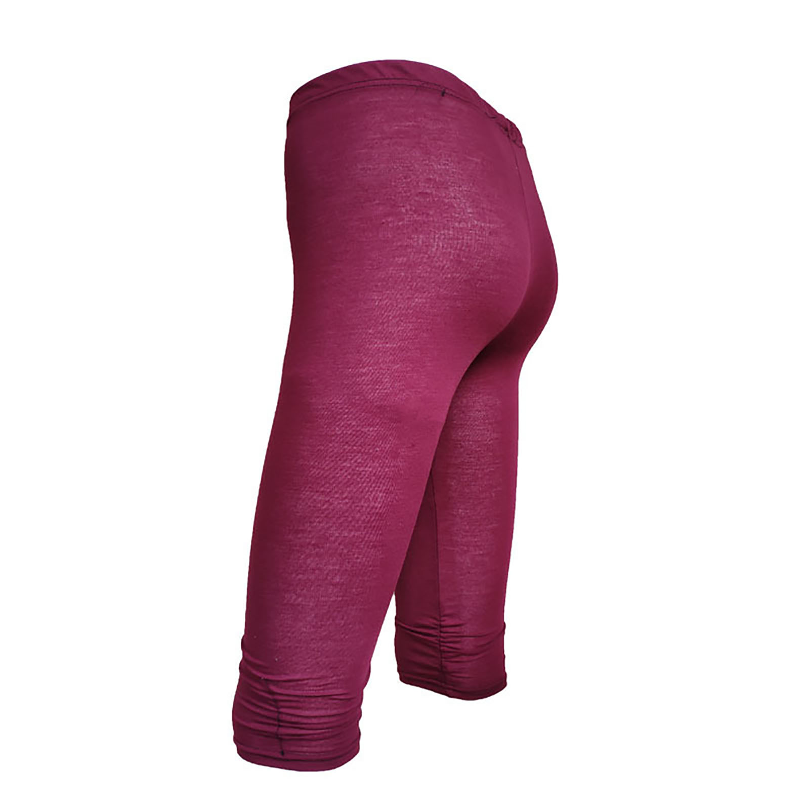 UHH Cropped Pants High Waist Solid Color Bottoms Mid-Calf Stretchy Women Leggings for Running Fashion Women Leggings - 1