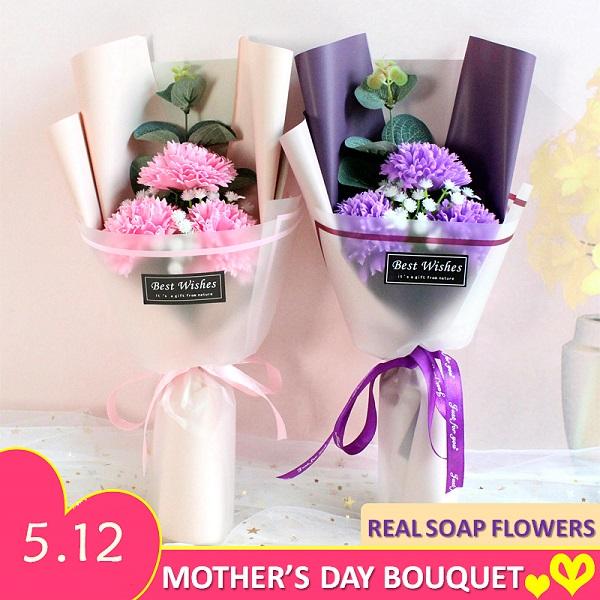 Mother Day Gift Soap Flower Bouquet Rose Flower Carnations Sunflower
