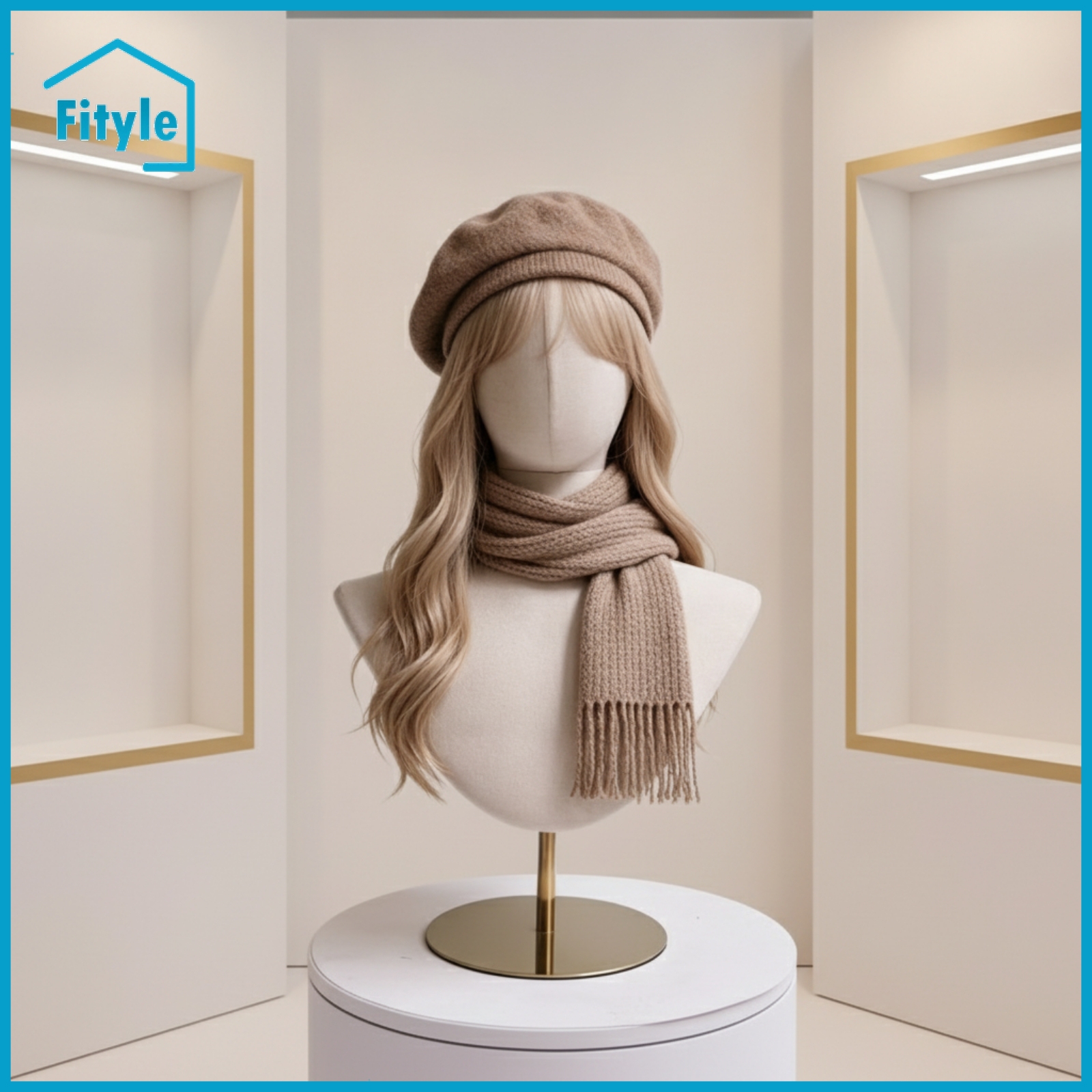 โมเดลฟิกเกอร์ อาร์ตทอย กล่องสุ่มของสะสม ของเล่นและโมเดลสะสม Fityle Linen-Like Mannequin Display Stand Height-Adjustable Half Body Mannequin Removable Dress Form Neutral for Showroom