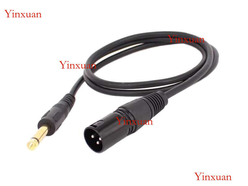 Gold Plated 6.35Mm Monaural Revolving Canon Male/Female Microphone Audio Cable 1.5 Meters Yinxuan-Cb