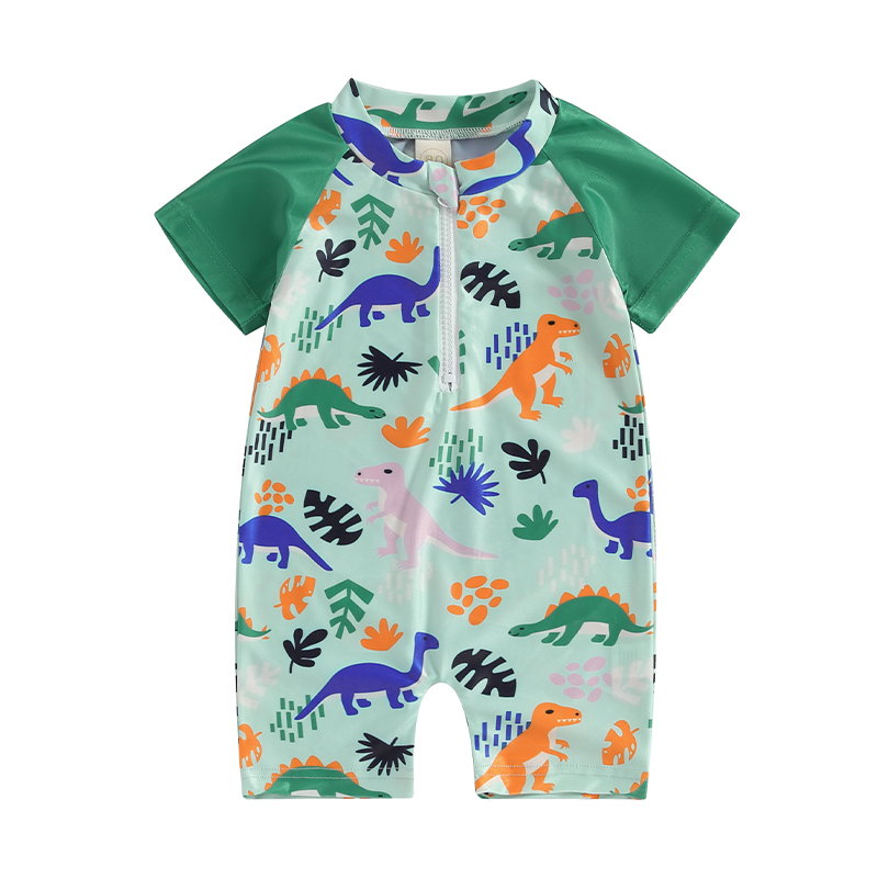 Mùa hè cho trẻ em bé trai đồ bơi giản dị dễ thương hoa văn khủng long Dây